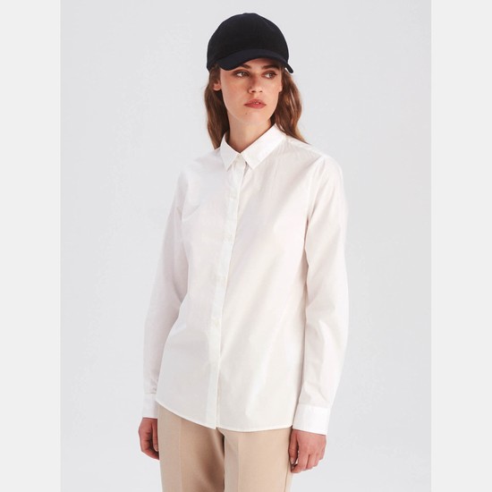 Aigle The Essential Long-sleeved Shirt In 100% Organic Cotton Shirts Women White ZA-45097